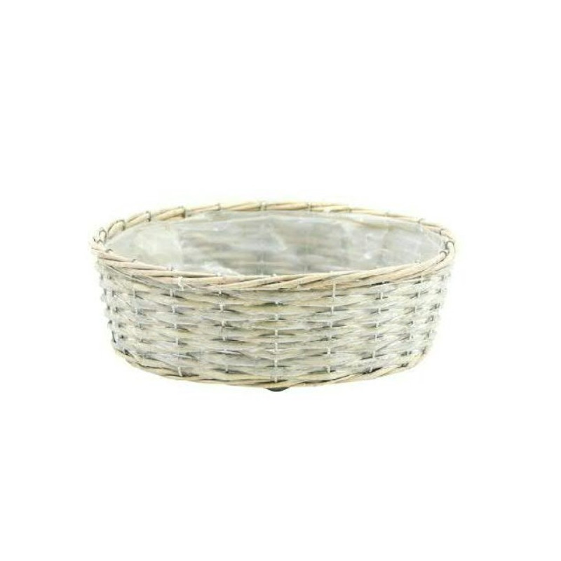 Corbeille en osier blanc - Grossiste fleuriste