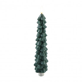 Paquet de 2 bougies sapin avec Led - Grossiste déco Noël