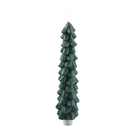 Paquet de 2 bougies sapin avec Led - Grossiste déco Noël