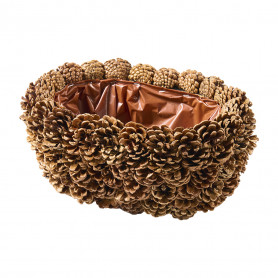 Coupe ovale en pomme de pin - Grossiste fournitures et décorations