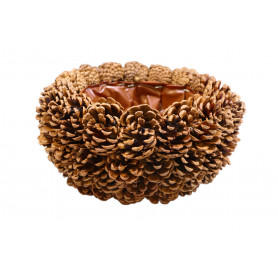 Coupe ovale en pomme de pin - Grossiste fournitures et décorations