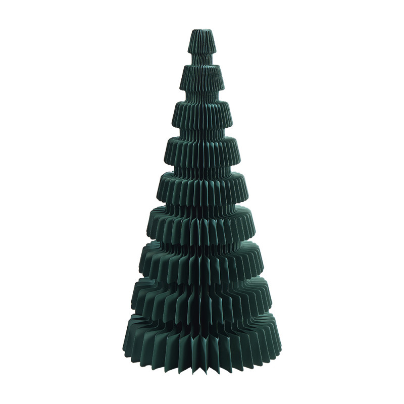 Sapin en papier vert pétrole - Grossiste en décoration de Noël