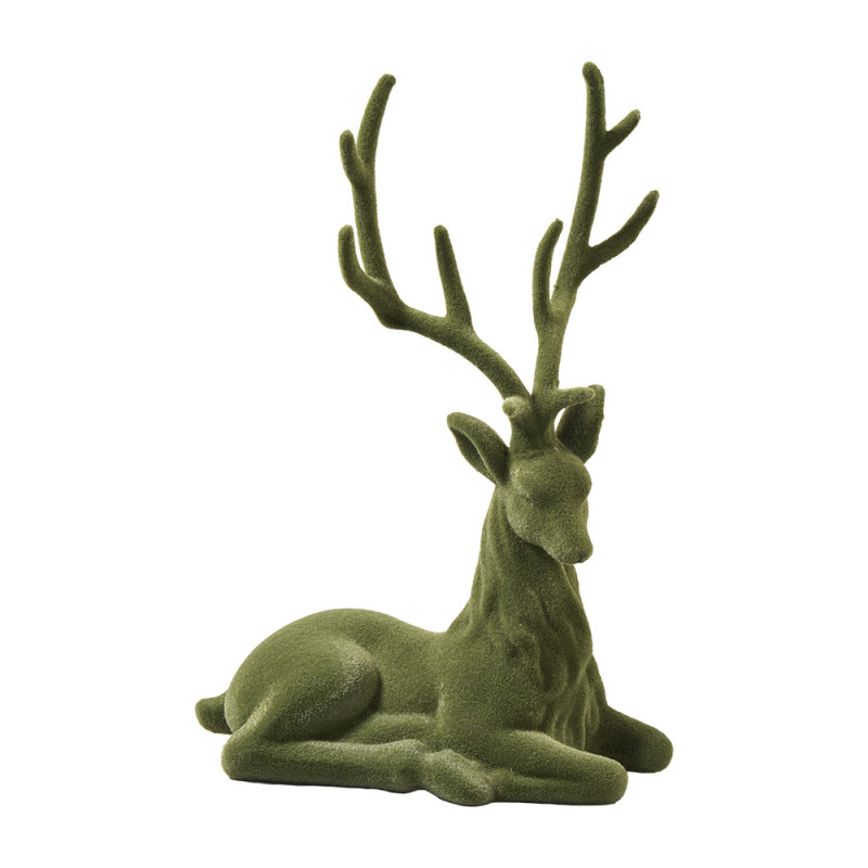 Cerf couché pour décorer vos magasins - Grossiste décoration