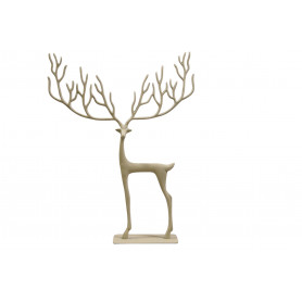 Renne en métal gris - Décoration animaux de Noël