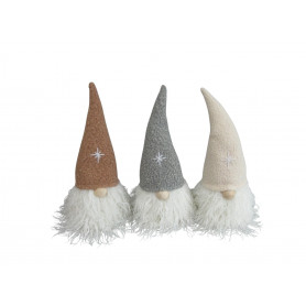 Boite de 3 gnomes pour décoration Noël - grossiste professionnels