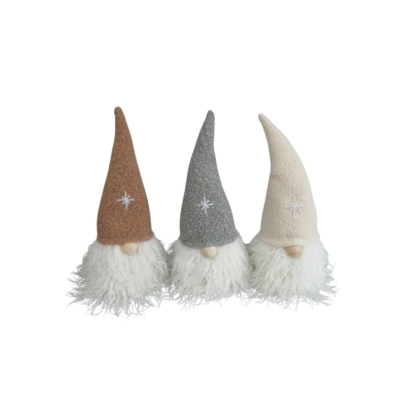 Boite de 3 gnomes pour décoration Noël - grossiste professionnels
