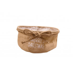 Cache-pot en jute pour plantes - Grossiste fleuriste