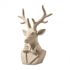 Buste de renne beige - Grossiste en décoration