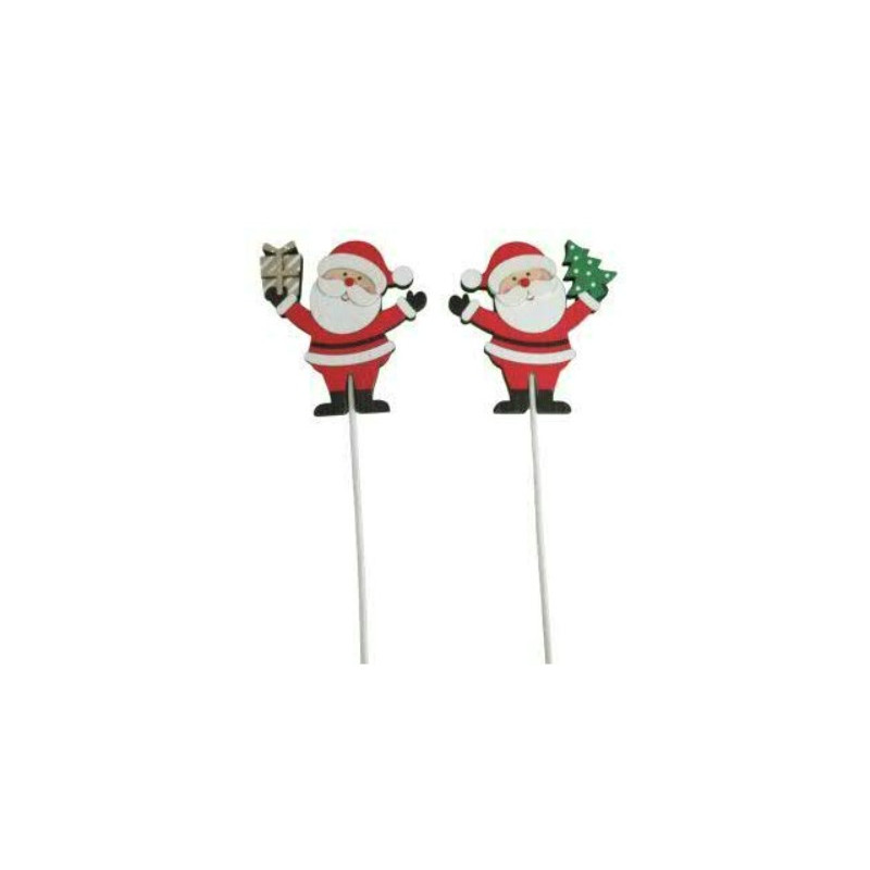 Paquet de 12 pics père Noël - Grossiste pour fleuriste