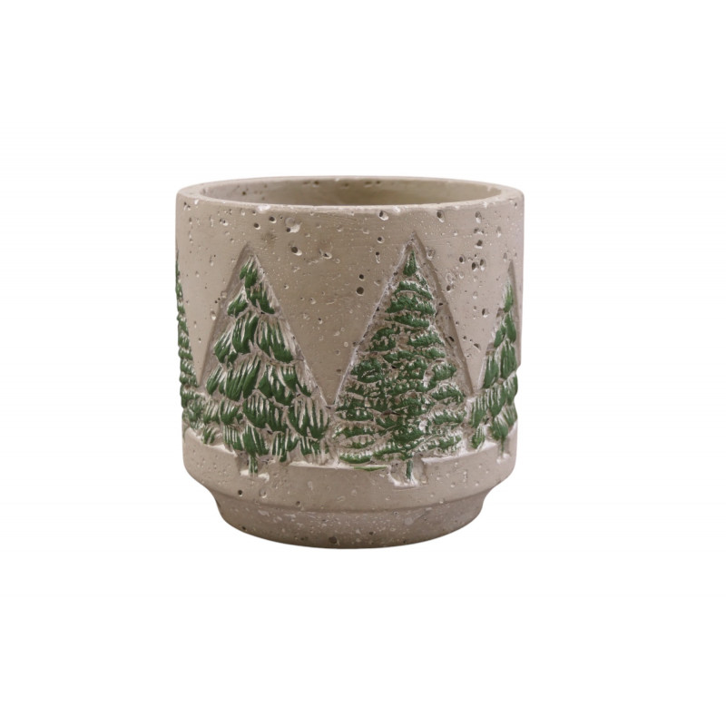 Cache-pot en ciment sapin - Fournisseur pour fleuristes