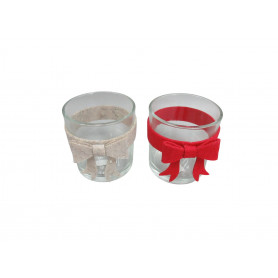 Boite de 4 photophores en verre - Grossiste en bougies