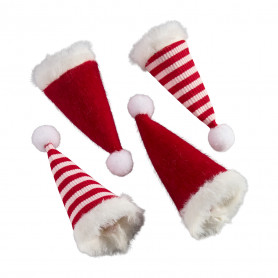 Boite de 8 bonnets de Noël - Grossiste en décoration
