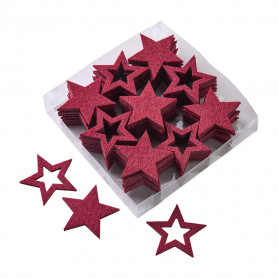 Boite de 144 étoiles en feutrine - Fournisseur décoration de Noël