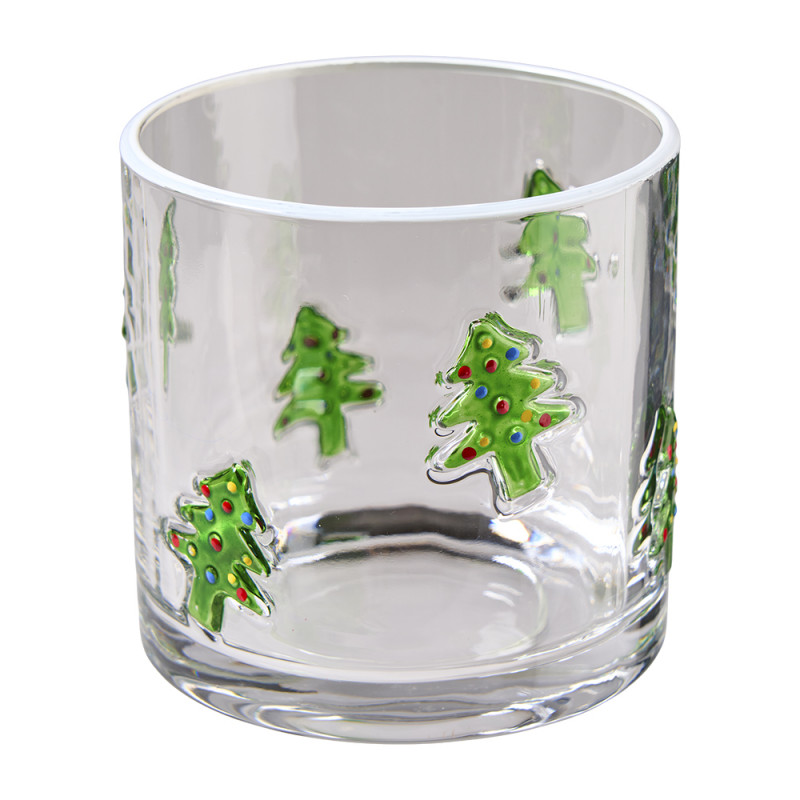 Paquet de 2 photophores motif sapin - Fournisseur décoration Noël