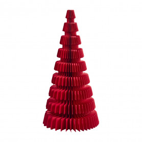 Sapin en papier rouge bordeaux - Grossiste en décoration de Noël