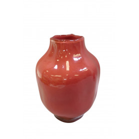 Vase en verre rouge - Grossiste fleuristes
