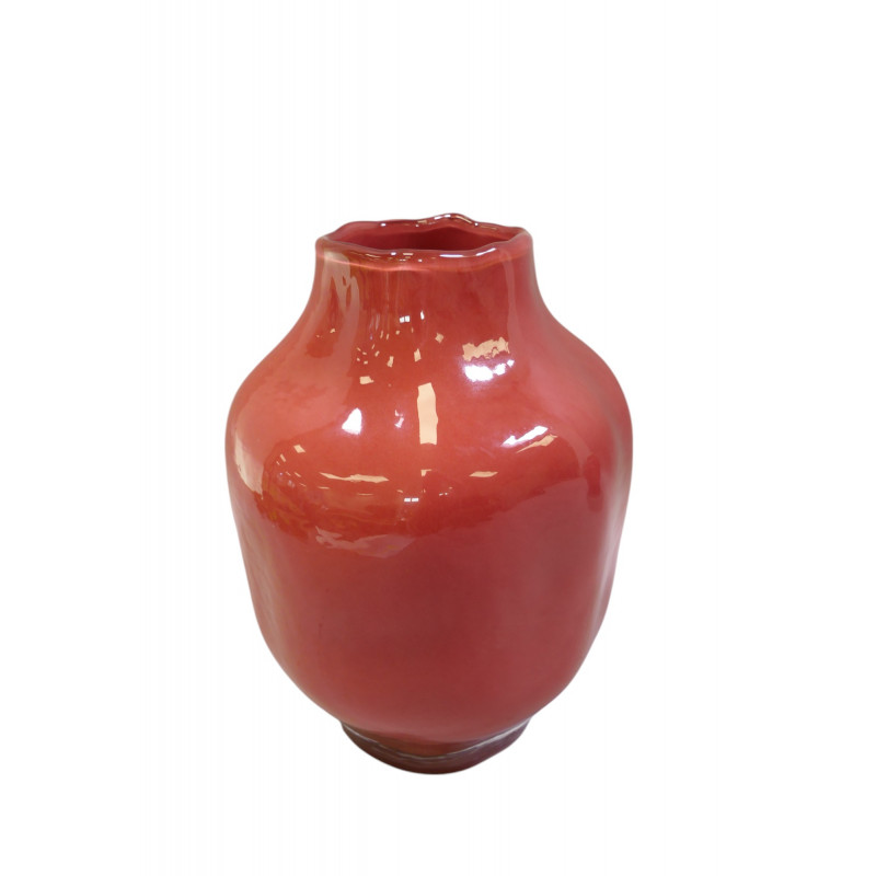 Vase en verre rouge - Grossiste fleuristes