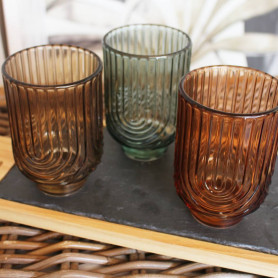Verrerie décorative (assortiment 3 couleurs) - Brumiel - Grossiste verre
