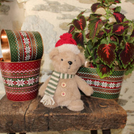 Ourson de Noël (assortiment 2 couleurs) - Câlin - Fournisseur peluches