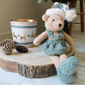 Ourson en peluche H. 36cm (assortiment Mr et Mme) - Doudou - Grossiste nounours
