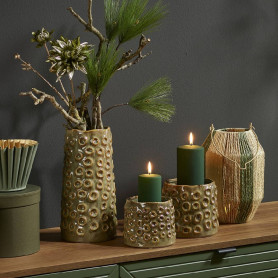Cache-pot en céramique gris - Grossiste fleuriste