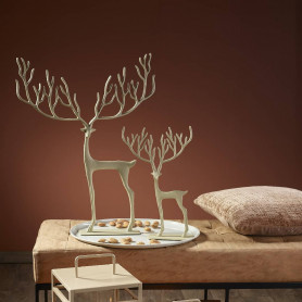Renne en métal vert menthe - Décoration animaux de Noël