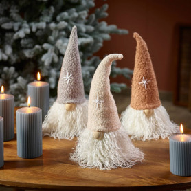 Boite de 3 gnomes pour décoration Noël - grossiste professionnels
