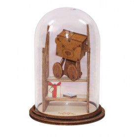Cloche en verre déco - Robot - Grossiste idée cadeau
