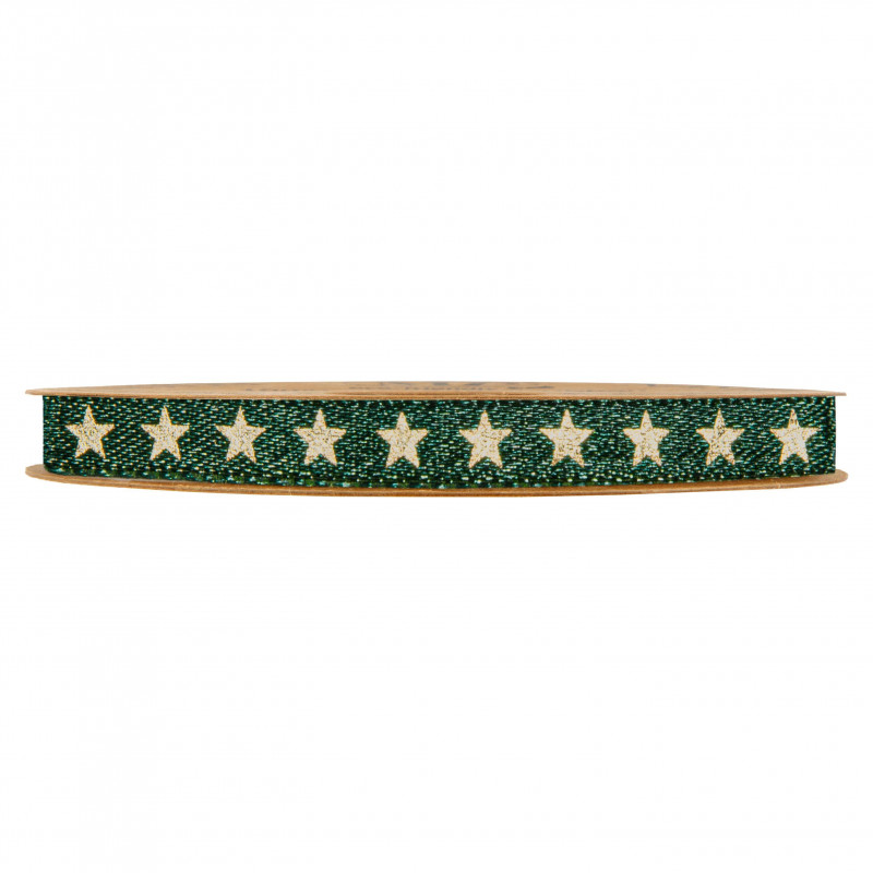 Ruban en tissu vert motif étoile  - Fournisseur professionnels