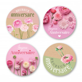 Etiquettes adhésives pour emballage fleuriste
