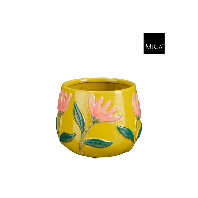 Cache-pot décoratif motifs fleurs - Grossiste fleuristes et jardineries Cache-pot décoratif motifs fleurs - Grossiste fleuristes et jardineries