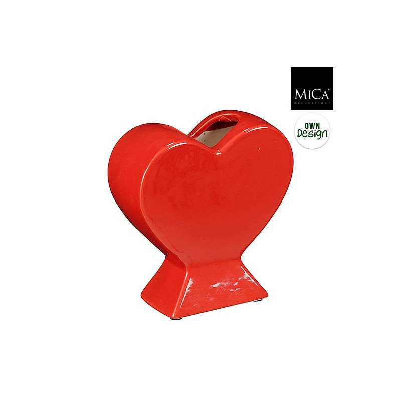 Vase cœur rouge - Grossiste fleuriste Vase cœur rouge - Grossiste fleuriste