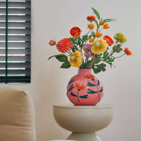 Cache-pot décoratif avec motifs fleurs - Grossiste fleuristes et jardineries
