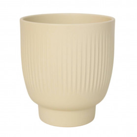 Cache-pot ivoire mat - Bucket Stripes - Contenants - Grossiste