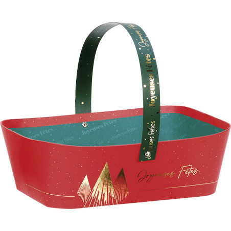 Panier en kraft pour les fêtes de Noël - Grossiste professionnels