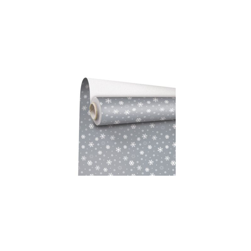 Rouleau de papier cadeau flocon argent - Grossiste pour les commerçants Rouleau de papier cadeau flocon argent - Grossiste pour les commerçants