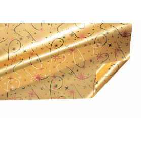Rouleau de papier opaque 35µ doré - Grossiste en emballage