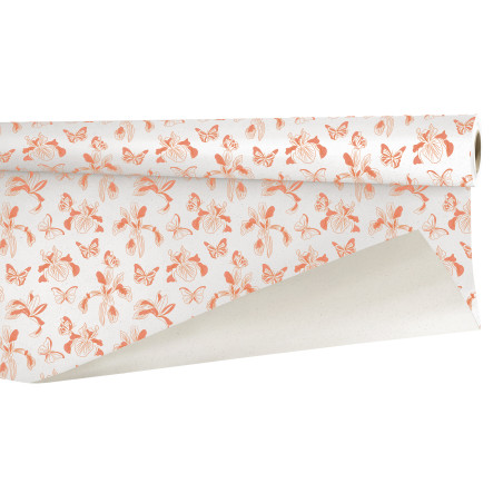 Rouleau de papier betterave imprimé orange - Fournisseur emballage écologique