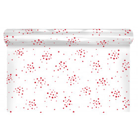 Rouleau de polypro imprimé 35µ rouge - Grossiste en emballage