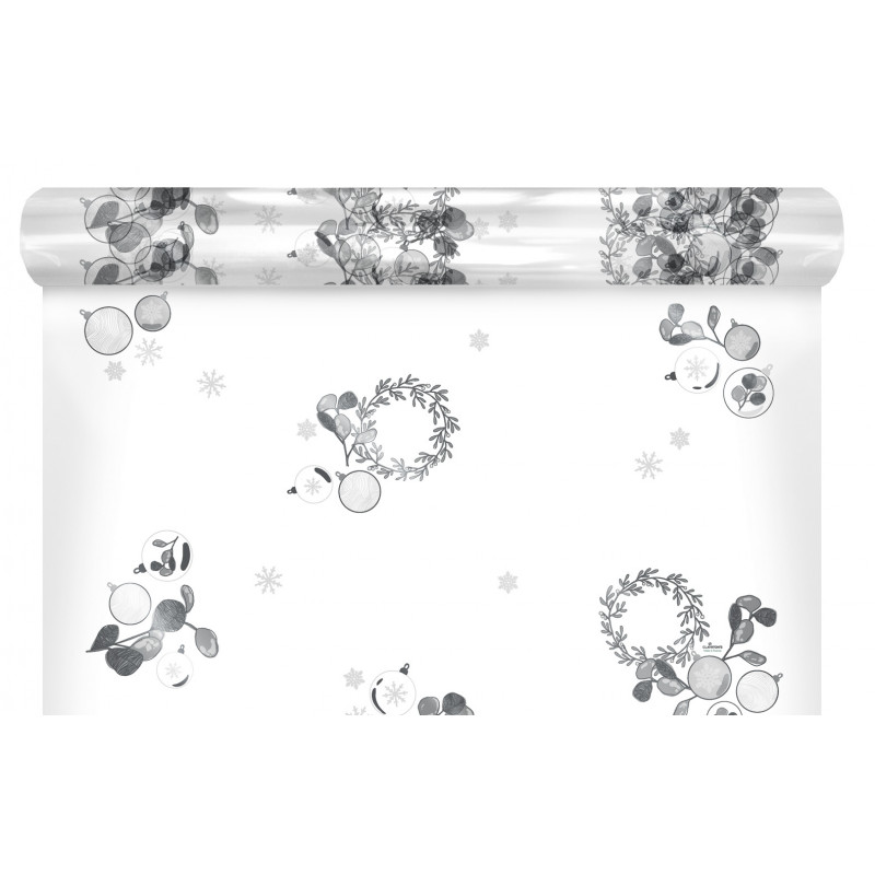 Rouleau de polypro imprimé 35µ argent - Grossiste en emballage