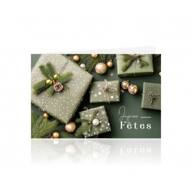 Paquet de 10 cartes "joyeuses fêtes" - Grossiste cartes de circonstance