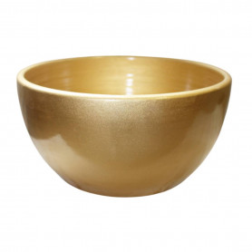 Coupe en céramique ronde D. 30cm or - Grossiste en céramique pour fleuriste