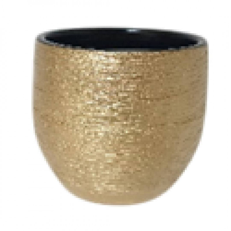 Cache-pot griffé or brillant - Grossiste fleuriste et jardinerie Cache-pot griffé or brillant - Grossiste fleuriste et jardinerie