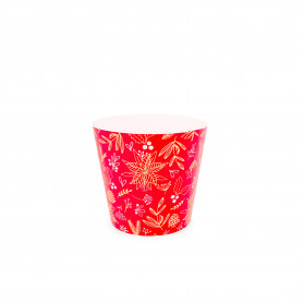 Paquet de 25 cache-pots eureka en carton rouge or - Contenants - Grossiste fleuriste