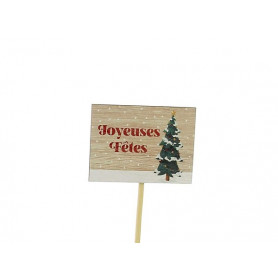 Sachet de 12 pics en bois H. 26cm déco sapin - grossiste fleuriste