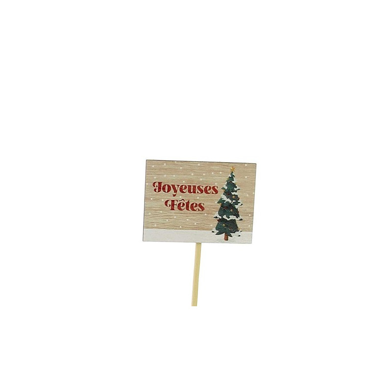 Sachet de 12 pics en bois H. 26cm déco sapin - grossiste fleuriste Sachet de 12 pics en bois H. 26cm déco sapin - grossiste fleuriste