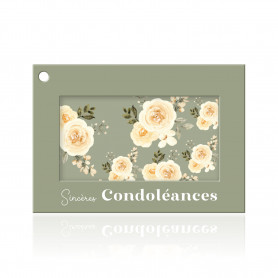 Paquet de 10 cartes + enveloppes "sincères condoléances" - Gamme Colora - Grossiste