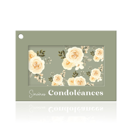 Paquet de 10 cartes + enveloppes "sincères condoléances" - Gamme Colora - Grossiste