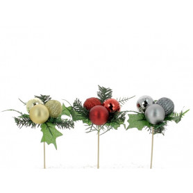 sachet de pics bouquets de boules - Grossiste accessoires Noël