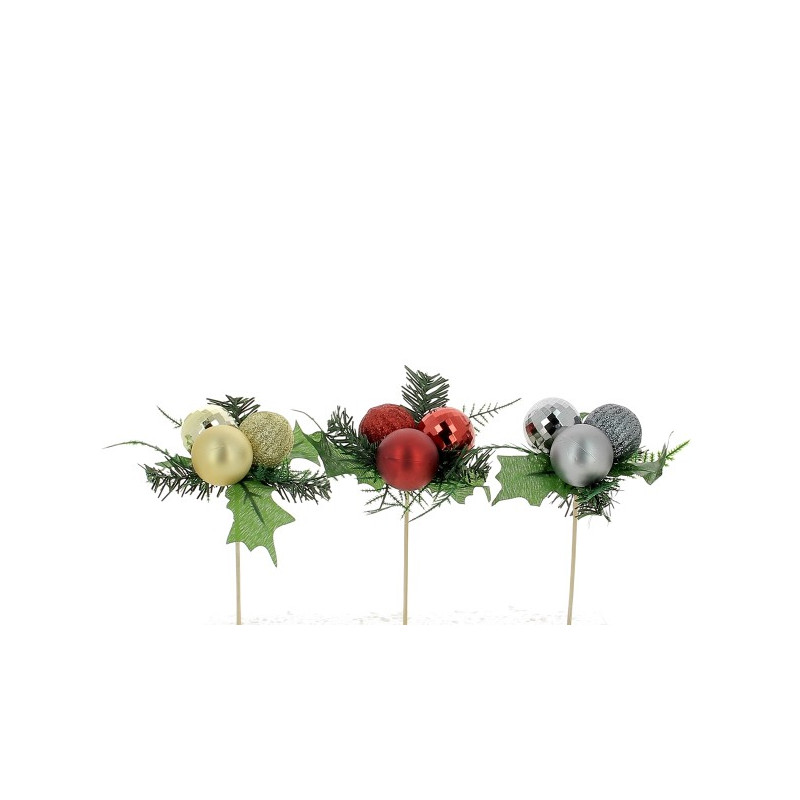 sachet de pics bouquets de boules - Grossiste accessoires Noël sachet de pics bouquets de boules - Grossiste accessoires Noël